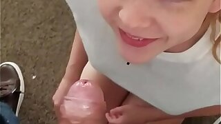 Cute teen worships